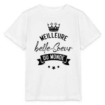 Meilleure belle soeur du monde - T-shirt bio MINI CREATOR Stanley/Stella Enfant - blanc - Devant - Maike (125cm)