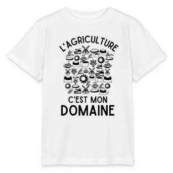 Agriculture est mon domaine 1 - T-shirt bio MINI CREATOR Stanley/Stella Enfant - blanc - Devant - Maike (125cm)