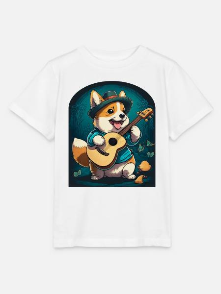 Corgi Barde - Stanley/Stella Kinder T-Shirt MINI CREATOR  - Weiß