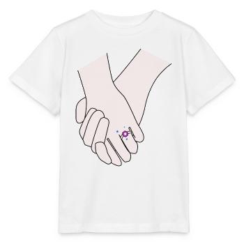 Händchen haltend am Mittwoch - Stanley/Stella Kinder T-Shirt MINI CREATOR  - Weiß - Vorne - Maike (125cm)