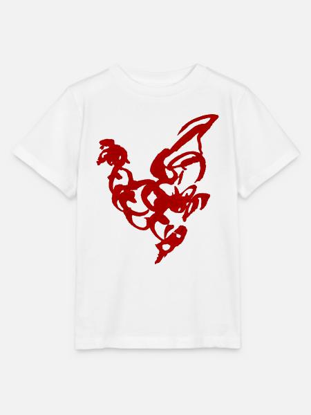 Huhn Rot - Stanley/Stella Kinder T-Shirt MINI CREATOR - Weiß