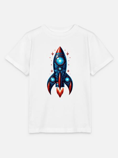 Raketenmann im Weltall - Stanley/Stella Kinder T-Shirt MINI CREATOR - Weiß
