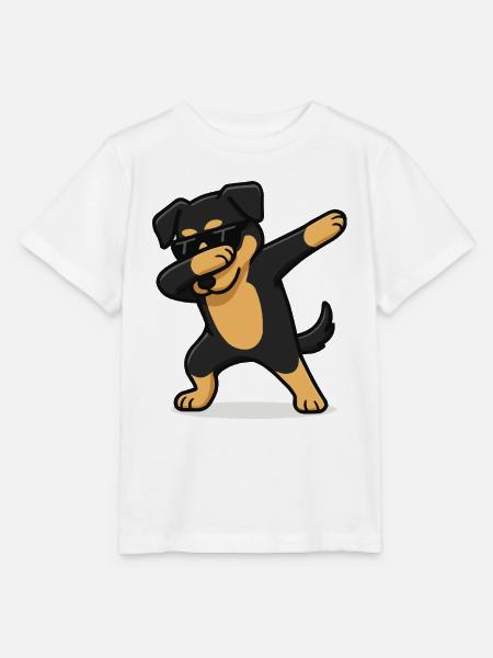 hund comic dabbing - Stanley/Stella Kinder T-Shirt MINI CREATOR - Weiß