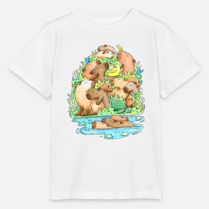 Capybara - T-shirt bio MINI CREATOR Stanley/Stella Enfant - blanc