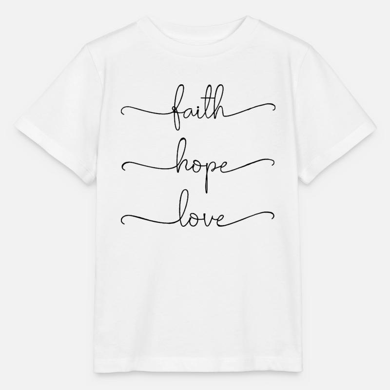 Foi espérance amour - T-shirt bio MINI CREATOR Stanley/Stella Enfant - blanc