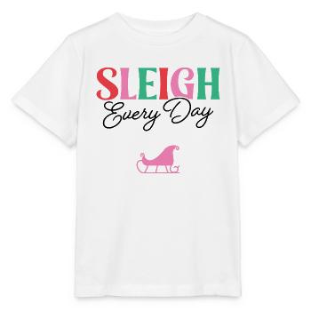 Sleigh Every Day - Stanley/Stella MINI CREATOR Kids’ T-Shirt - white - Front - Maike (125cm)
