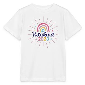 Ich bin ein Kitakind 2023 / Kindergartenkind - Stanley/Stella Kinder T-Shirt MINI CREATOR  - Weiß - Vorne - Maike (125cm)
