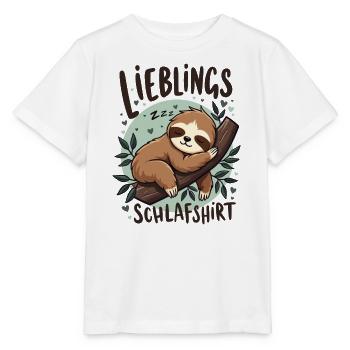 Chemise de nuit préférée Lève-tard Morning Grouches - T-shirt bio MINI CREATOR Stanley/Stella Enfant - blanc - Devant - Maike (125cm)