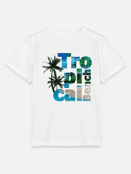 Tropical Beach - Stanley/Stella Kinder T-Shirt MINI CREATOR - Weiß