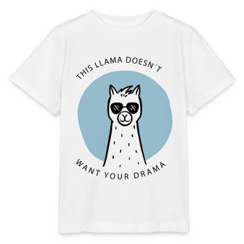 Ce lama ne veut pas de votre drame - T-shirt bio MINI CREATOR Stanley/Stella Enfant - blanc - Devant - Maike (125cm)