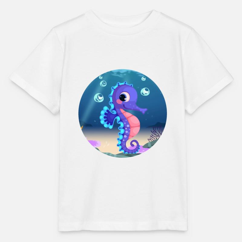 Seepferdchen - Stanley/Stella Kinder T-Shirt MINI CREATOR  - Weiß