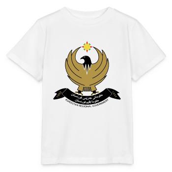 Iraqi Kurdistan Coat of Arms - Stanley/Stella MINI CREATOR Kids’ T-Shirt - white - Front - Maike (125cm)