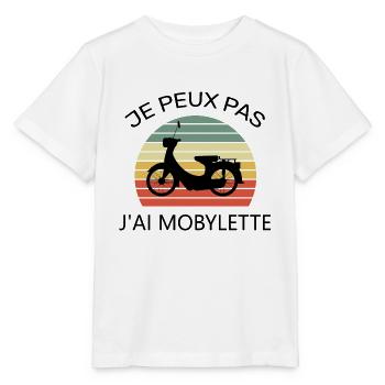 Je peux pas j’ai mobylette - T-shirt bio MINI CREATOR Stanley/Stella Enfant - blanc - Devant - Maike (125cm)