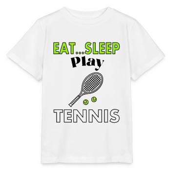 Tennis spielen Tennisspieler Tennisspiel Geschenk - Stanley/Stella Kinder T-Shirt MINI CREATOR  - Weiß - Vorne - Maike (125cm)