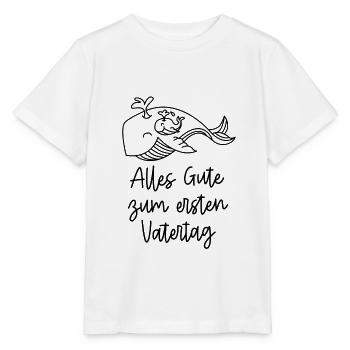 Vatertag - Unser Erster Vatertag - Stanley/Stella Kinder T-Shirt MINI CREATOR  - Weiß - Vorne - Maike (125cm)
