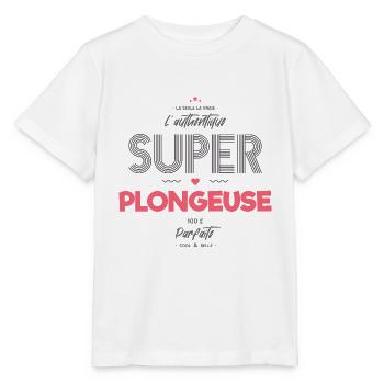 L authentique super plongeuse - T-shirt bio MINI CREATOR Stanley/Stella Enfant - blanc - Devant - Maike (125cm)