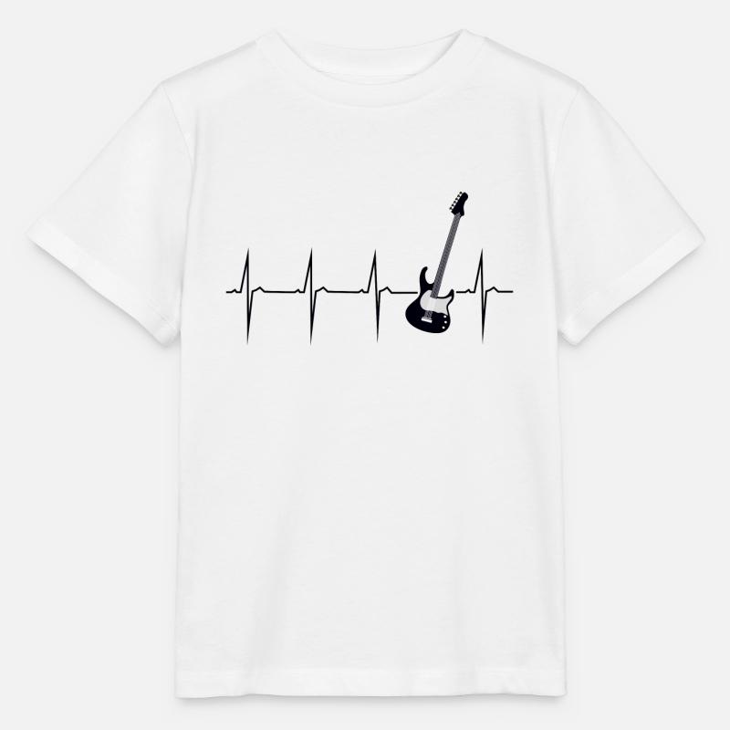 my heart beats for e guitar - Stanley/Stella MINI CREATOR Kids’ T-Shirt - white