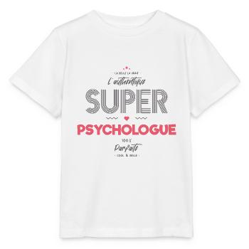 L authentique super psychologue - T-shirt bio MINI CREATOR Stanley/Stella Enfant - blanc - Devant - Maike (125cm)