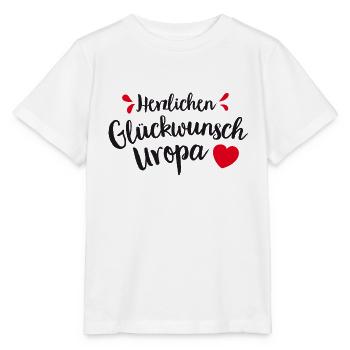 Herzlichen Glückwunsch Uropa - Stanley/Stella Kinder T-Shirt MINI CREATOR  - Weiß - Vorne - Maike (125cm)