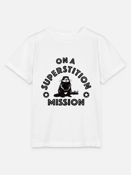 On a superstition mission mit Murmeltier - Stanley/Stella Kinder T-Shirt MINI CREATOR - Weiß