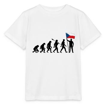 Tschechien - Evolution - Flagge - Nation - Stanley/Stella Kinder T-Shirt MINI CREATOR  - Weiß - Vorne - Maike (125cm)