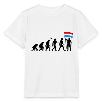 Luxemburg - Evolution - Flagge - Nation - Stanley/Stella Kinder T-Shirt MINI CREATOR  - Weiß - Vorne - Maike (125cm)