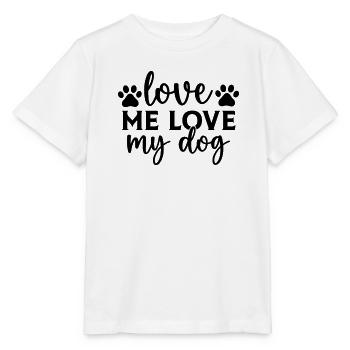 Aime-moi Aime mon chien - T-shirt bio MINI CREATOR Stanley/Stella Enfant - blanc - Devant - Maike (125cm)