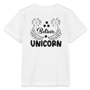 Belief in Unicorn Unicorn - Stanley/Stella MINI CREATOR Kids’ T-Shirt - white - Front - Maike (125cm)