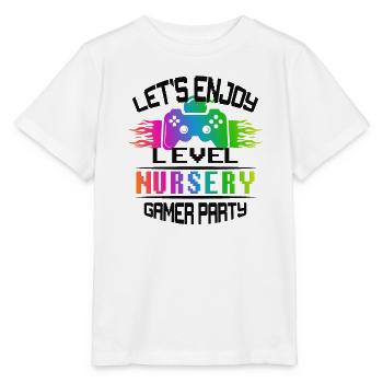 Level NURSERY keep calm and game on - Stanley/Stella MINI CREATOR Kids’ T-Shirt - white - Front - Maike (125cm)