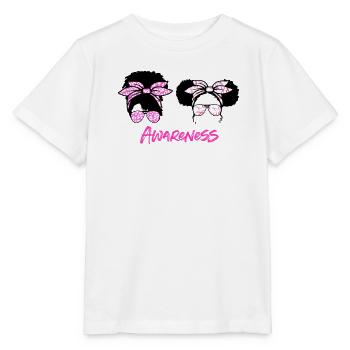 Brustkrebs Bewusstsein - Stanley/Stella Kinder T-Shirt MINI CREATOR  - Weiß - Vorne - Maike (125cm)