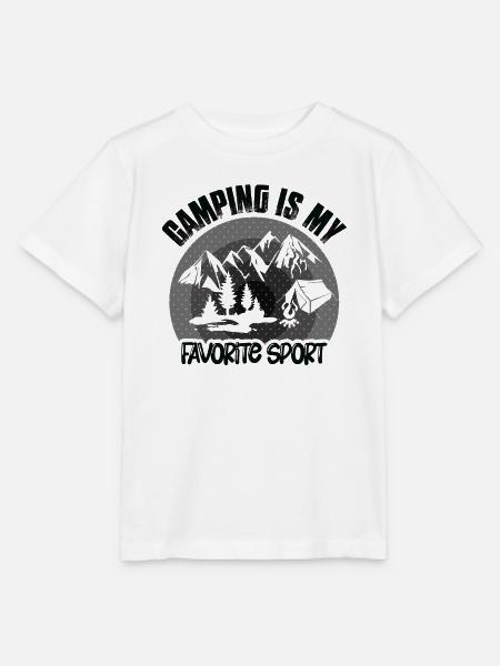 Camping ist mein Lieblingssport Camping - Stanley/Stella Kinder T-Shirt MINI CREATOR - Weiß