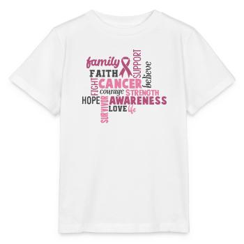 Lettres sur le cancer du sein - T-shirt bio MINI CREATOR Stanley/Stella Enfant - blanc - Devant - Maike (125cm)
