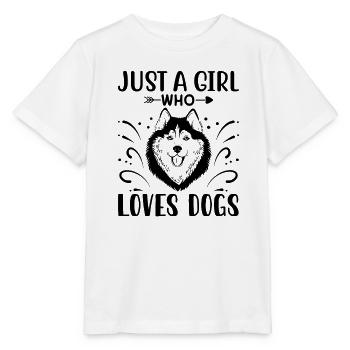 JUSTE UNE FILLE QUI AIME LES CHIENS - T-shirt bio MINI CREATOR Stanley/Stella Enfant - blanc - Devant - Maike (125cm)