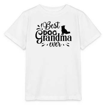 Meilleure grand-mère de chien de tous les temps - T-shirt bio MINI CREATOR Stanley/Stella Enfant - blanc - Devant - Maike (125cm)