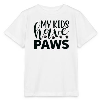 My children have paws - Stanley/Stella MINI CREATOR Kids’ T-Shirt - white - Front - Maike (125cm)