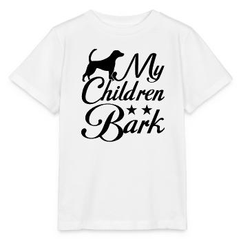 Meine Kinder bellen - Stanley/Stella Kinder T-Shirt MINI CREATOR  - Weiß - Vorne - Maike (125cm)