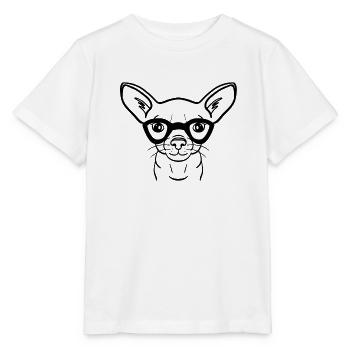 Clever Chihuahua dog - Stanley/Stella MINI CREATOR Kids’ T-Shirt - white - Front - Maike (125cm)
