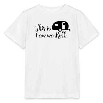 Voici comment nous sommes sur la route - T-shirt bio MINI CREATOR Stanley/Stella Enfant - blanc - Devant - Maike (125cm)