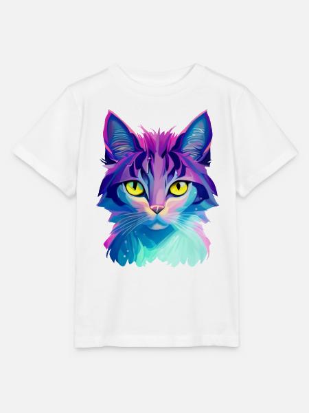 Katze Bunt - Stanley/Stella Kinder T-Shirt MINI CREATOR - Weiß