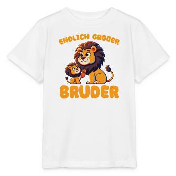 Großer Bruder 2024 Löwe Geschwister - Stanley/Stella Kinder T-Shirt MINI CREATOR  - Weiß - Vorne - Maike (125cm)