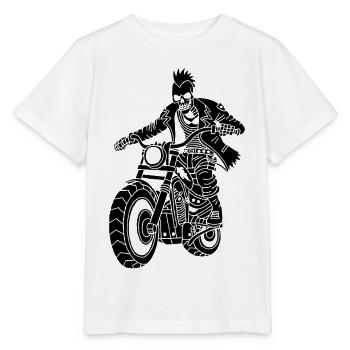 Der schwarze Biker aus der Hölle - Stanley/Stella Kinder T-Shirt MINI CREATOR  - Weiß - Vorne - Maike (125cm)