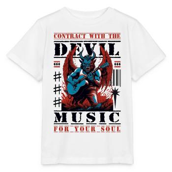 Musique rock diabolique - T-shirt bio MINI CREATOR Stanley/Stella Enfant - blanc - Devant - Maike (125cm)