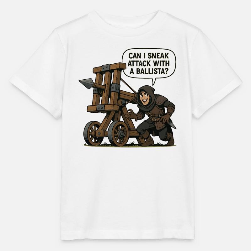 Puis-je attaquer furtivement avec une baliste ? - T-shirt bio MINI CREATOR Stanley/Stella Enfant - blanc