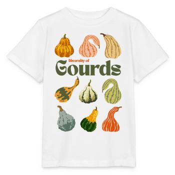 Diversité des gourdes - T-shirt bio MINI CREATOR Stanley/Stella Enfant - blanc - Devant - Maike (125cm)