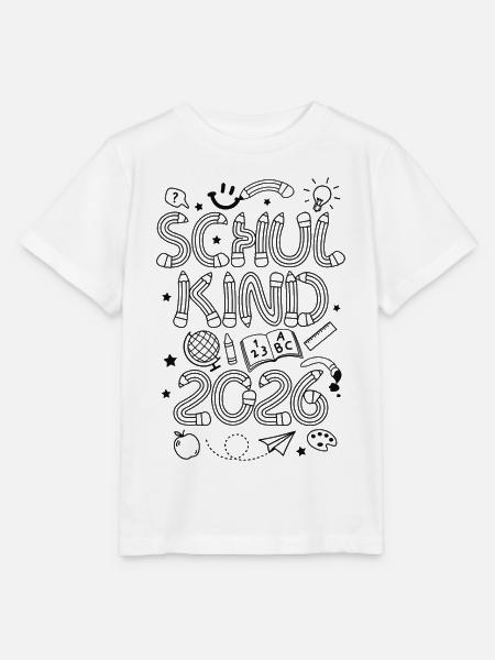 Schulkind 2026 Buntstifte Einschulung Schulanfang - Stanley/Stella Kinder T-Shirt MINI CREATOR - Weiß