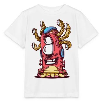 Tentacules de monstre colorés - T-shirt bio MINI CREATOR Stanley/Stella Enfant - blanc - Devant - Maike (125cm)