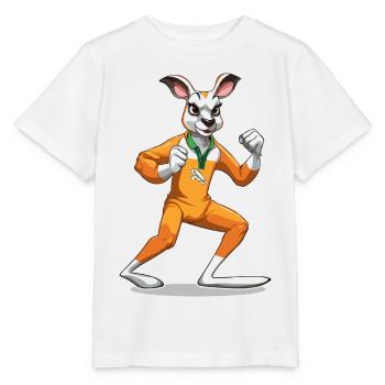 Salopette orange Kangaroo Battle Step - T-shirt bio MINI CREATOR Stanley/Stella Enfant - blanc - Devant - Maike (125cm)