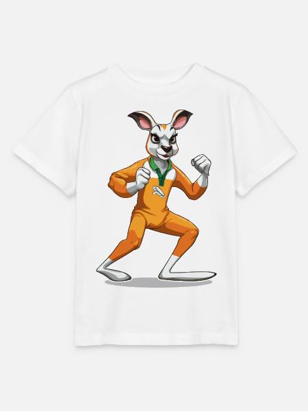 Känguru Kampfschritt Orange Overalls - Stanley/Stella Kinder T-Shirt MINI CREATOR  - Weiß