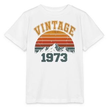 Vintage 1973 Retro Mountain Birthday 1973 - Stanley/Stella MINI CREATOR Kids’ T-Shirt - white - Front - Maike (125cm)