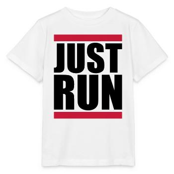 Just Run Bar Logo - Stanley/Stella MINI CREATOR Kids’ T-Shirt - white - Front - Maike (125cm)